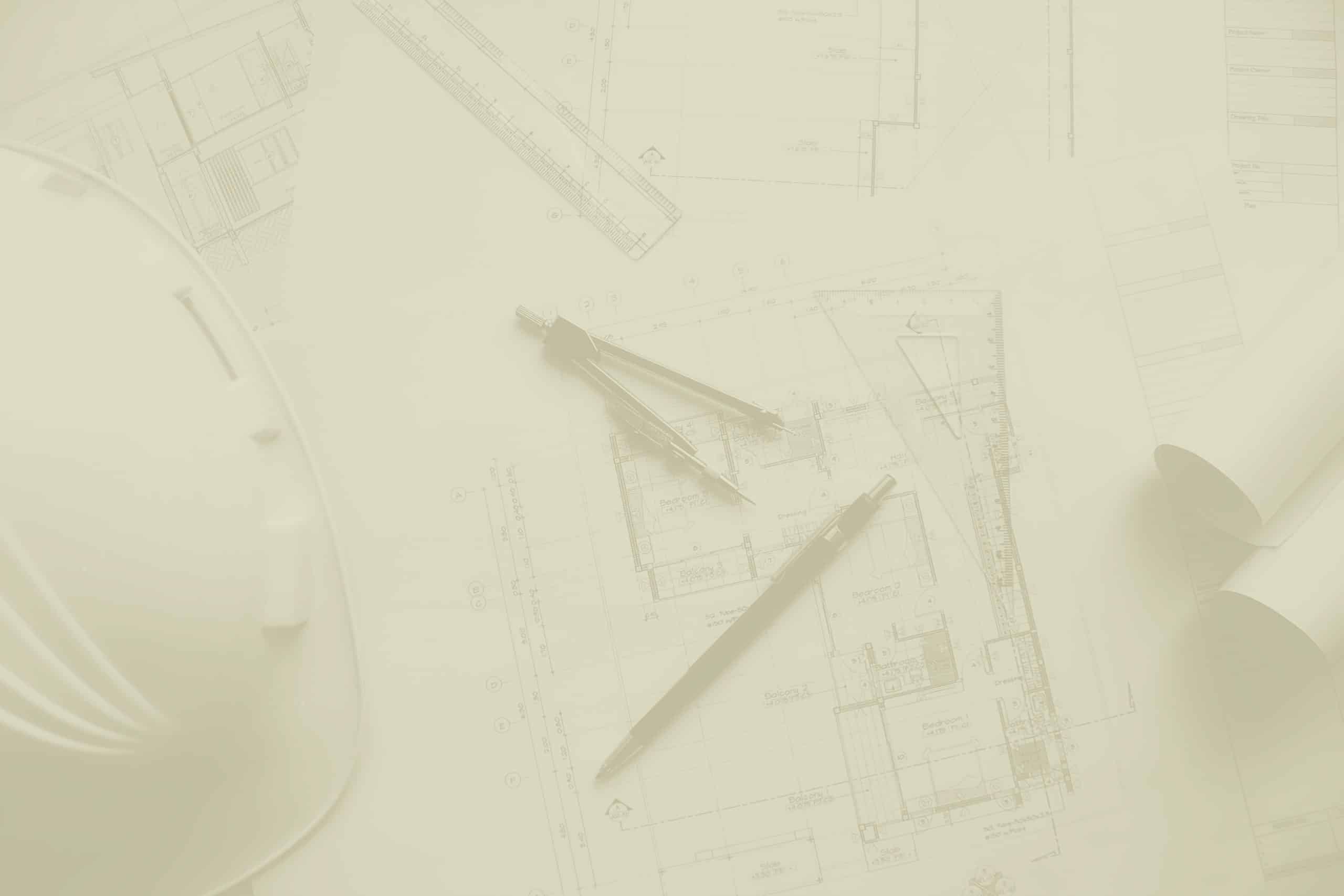 Image of engineering objects on workplace top view.Construction concept. Engineering tools.Vintage tone retro filter effect,soft focus(selective focus)
